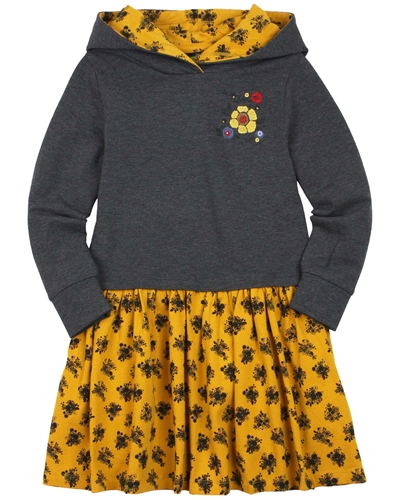 Nano Hooded Dress with Embroidery