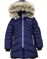 Nano Girls Quilted Coat with Hood in Navy