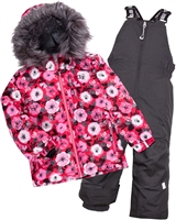 Nano Girls Snowsuit with Floral Print Jacket
