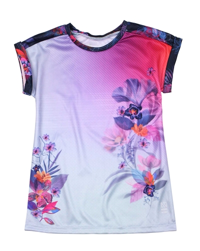 Nano Girls Athletic T-shirt with Floral Print