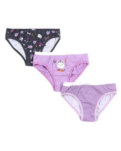 Nano Girls Three-pack Underwear Set in Purple