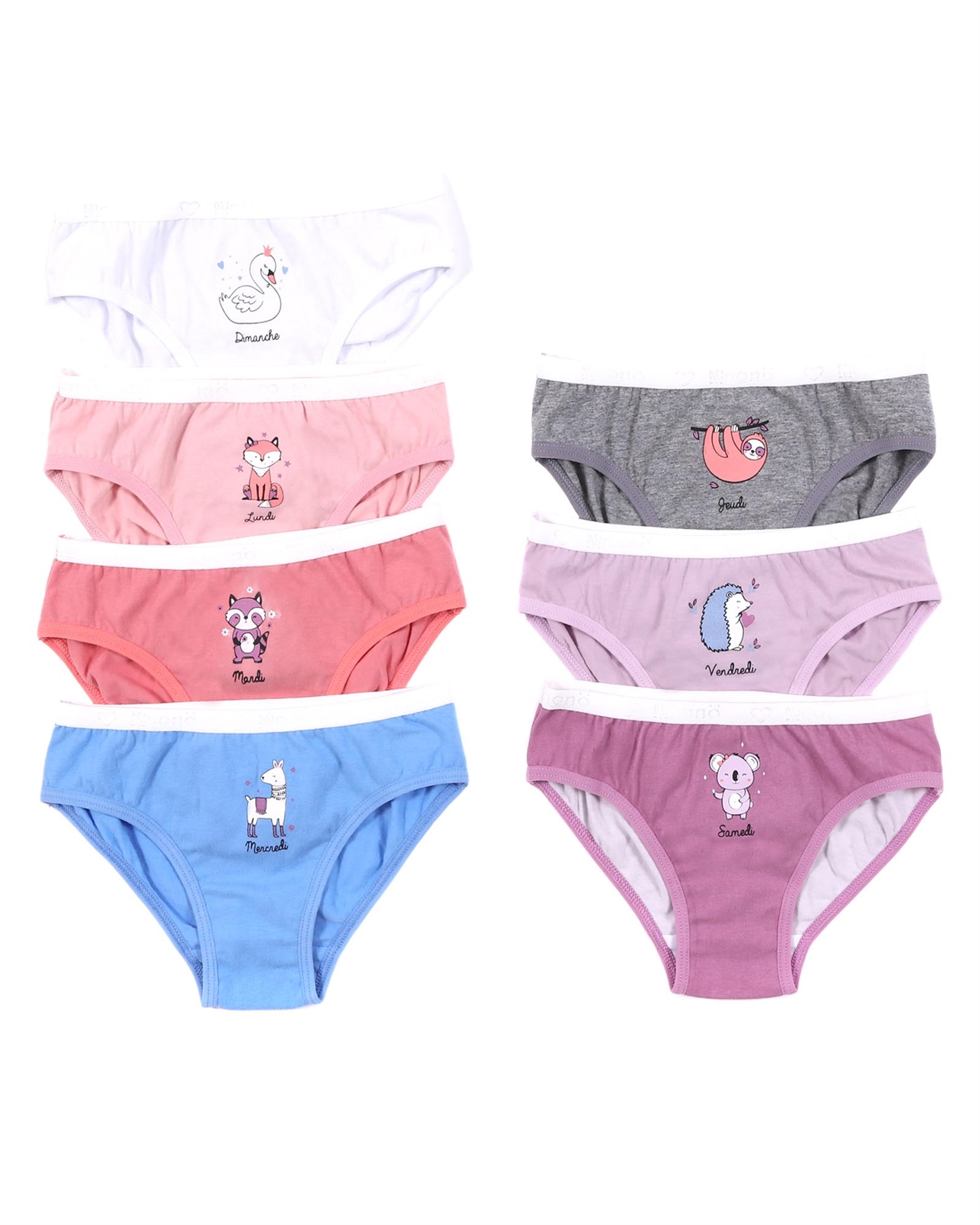 NANO Girls' Seven-pack Underwear Set, Sizes 2-12