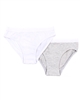 Nano Girls Two-pack Panties in White/Grey