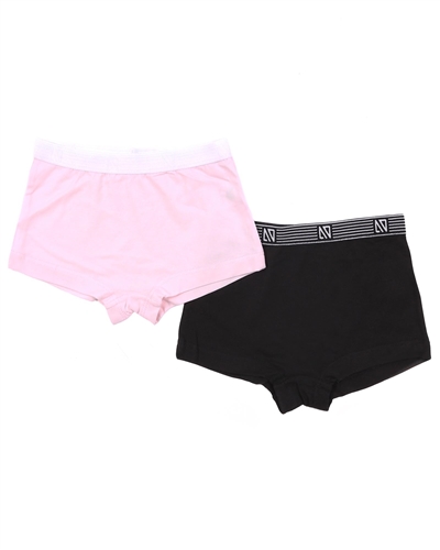 Nano Girls Two-pack Boxers in Pink/Black