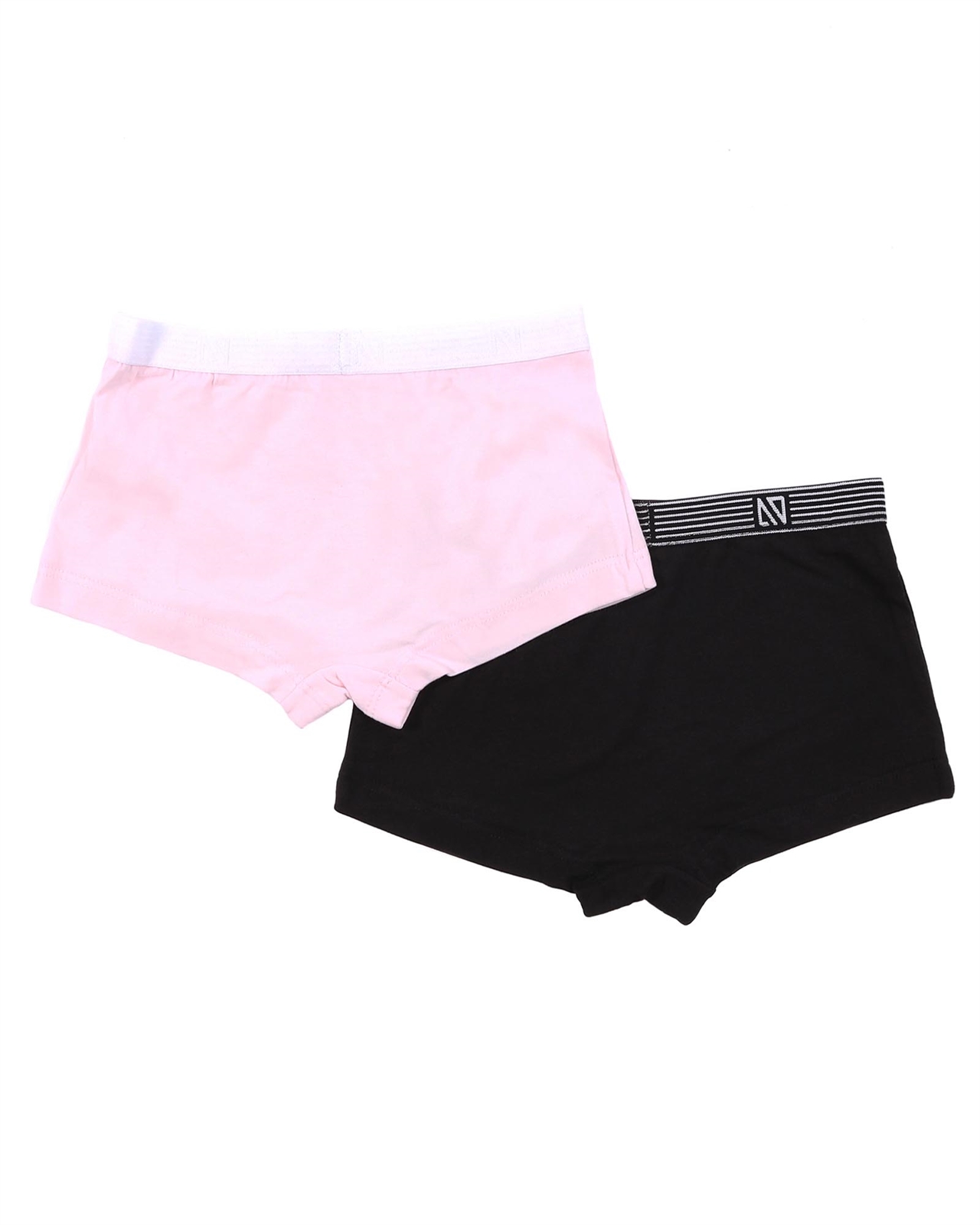 NANO Girls' Two-pack Boxers in Pink/Black, Sizes 6-14