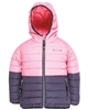 Nano Girls Transitional Quilted Jacket in Pink/Charcoal