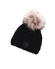 Nano Girls Winter Hat with Pompom in Black