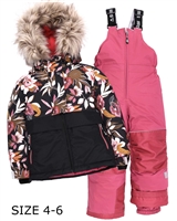 Nano Girls Monarch Mountain Snowsuit with Floral Print Jacket