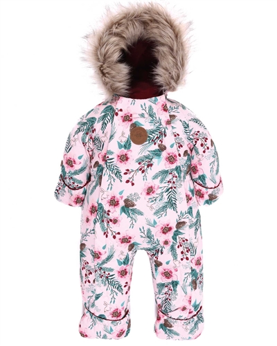 Nano Baby Girls Mount Orford One-piece Snowsuit in Floral Print