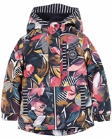 Nano Girls Hooded Rain Jacket in Abstract Print