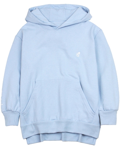 Nano Girls Long Hooded Sweatshirt in Light Blue
