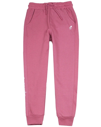 Nano Girls Fleece Terry Jogger Pants in Pink