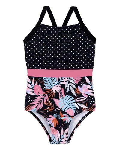 Nano Girls One-piece Swimsuit in Polka Dot and Print