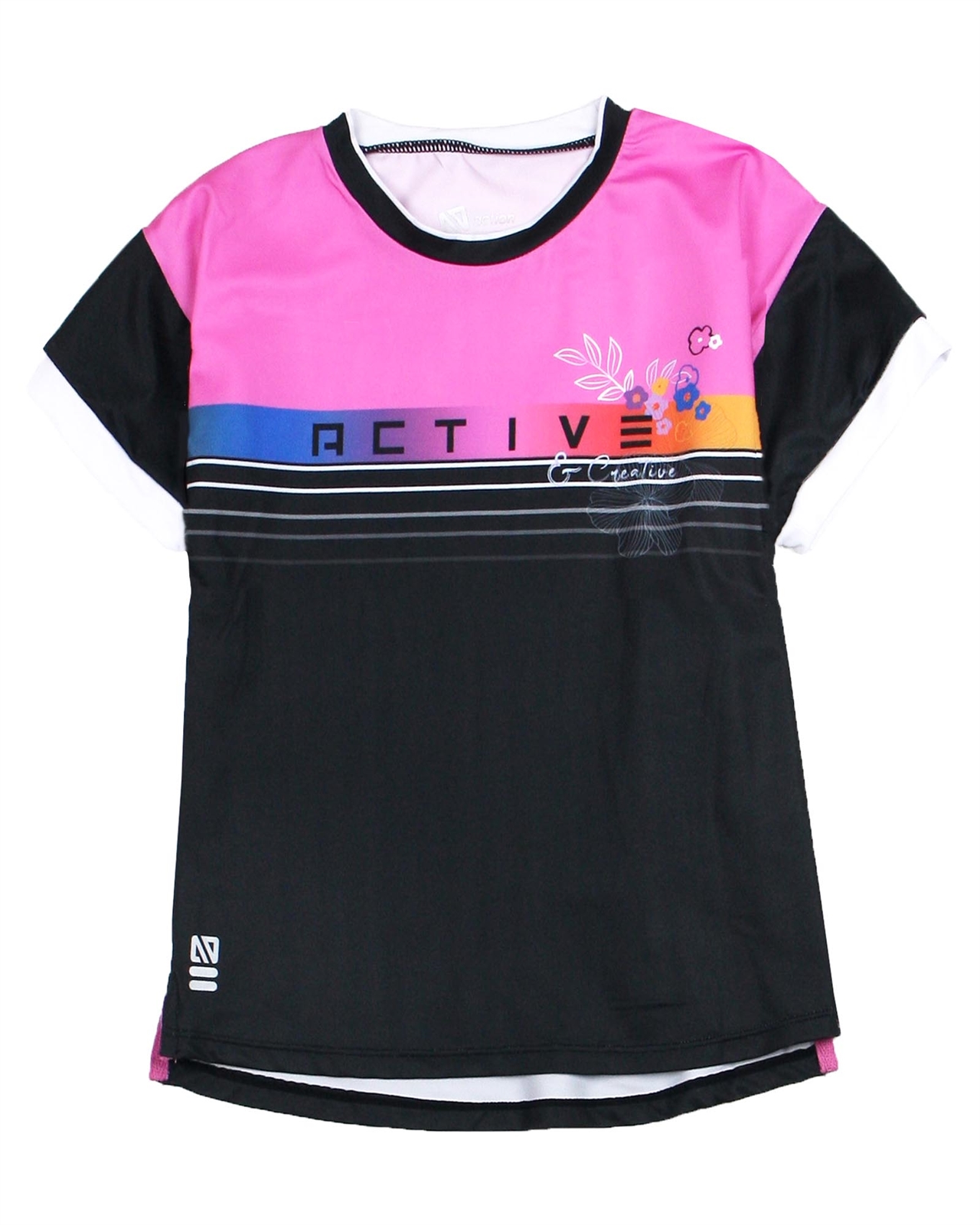 NANO Girls' Colour-block Athletic T-shirt, Sizes 4-14