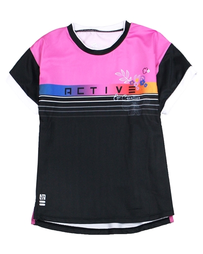 Nano Girls Colour-block Athletic T-shirt