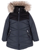 Nano Girls Quilted Puffer Coat in Charcoal