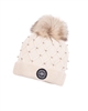 Nano Girls Winter Hat with Beads in Ivory