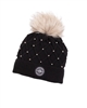 Nano Girls Winter Hat with Beads in Black