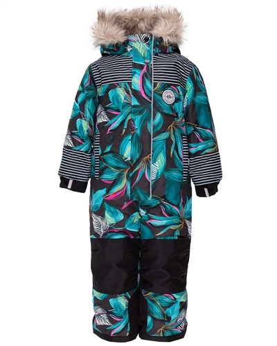Nano Girls Nina One-piece Snowsuit in Abstract Leaves Print