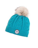 Nano Girls Cable Knit Hat with Pompom