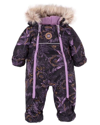 Nano Baby Girls Noria One-piece Snowsuit in Abstract Mountains Print