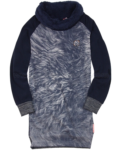 Nono Sweatshirt Dress with Fur Print