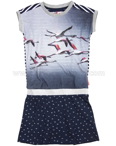 Nono T-shirt Dress with Birds Print