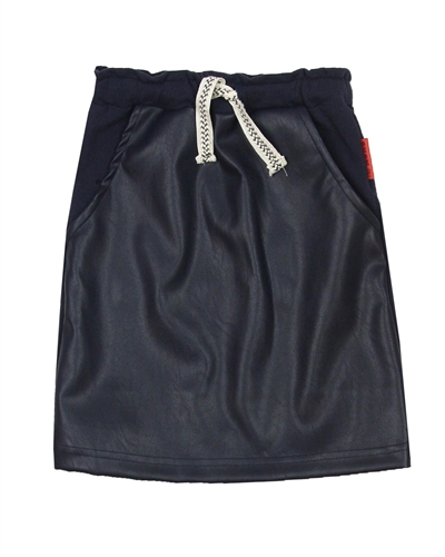 Nono Pleather/Terry Skirt