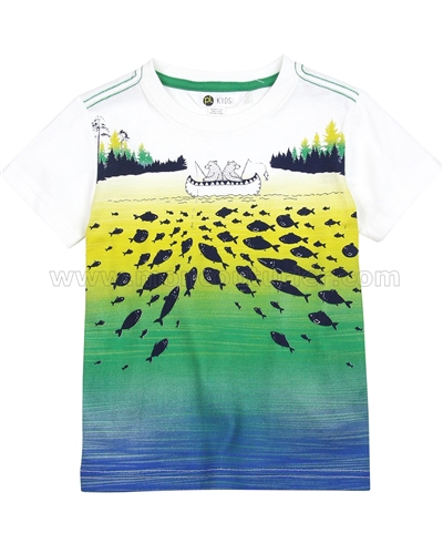 Petit Lem T-shirt with Printed Front Nature Boy