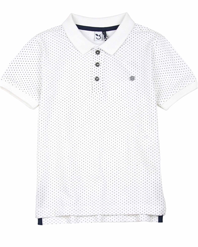 3Pommes Boy's Dotted Polo Label Vip