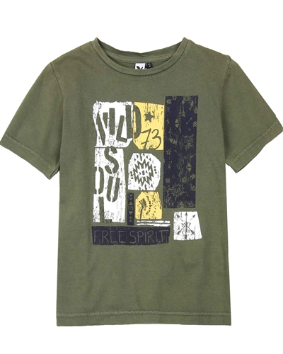 3Pommes Boy's T-shirt with Print Wild Soul