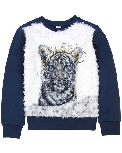 3Pommes Sweatshirt with Furry Front