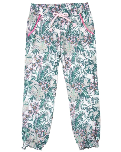 3Pommes Summer Pants in Hawaiian Print