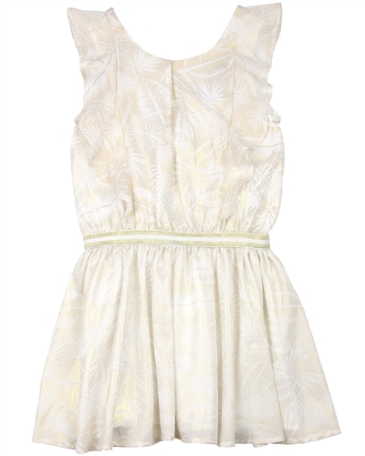 3Pommes Gold Plated Chiffon Party Dress