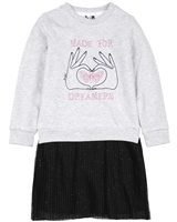 3Pommes Girls Sweatshirt and Plisse Tulle Dress