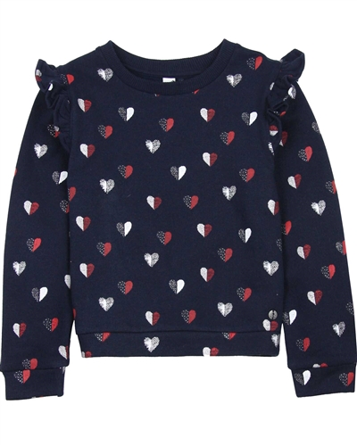 3Pommes Sweatshirt in Heart Print