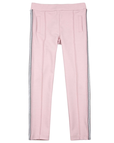 3Pommes Girls Ponte Pants with Side Stripes