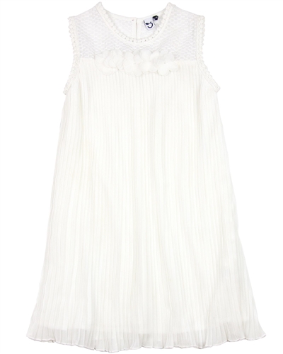 3Pommes Chiffon Plisse Dress