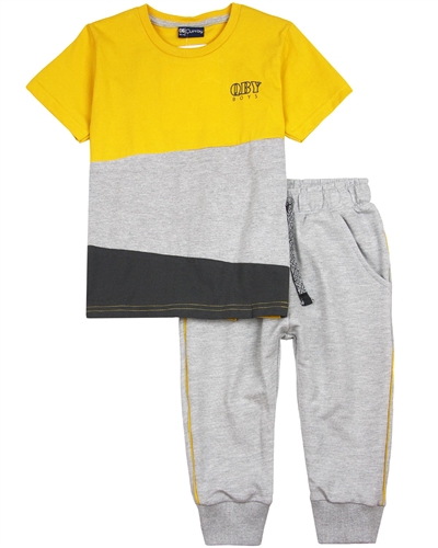 Quimby Boys T-shirts and Capri Sweatpants Set