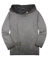Quimby Boys Hooded T-shirt in Black