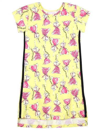 Quimby Girls Jersey Dress in Candy Print