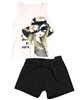 Quimby Girls Tank Top and Gold Stripe Shorts Set