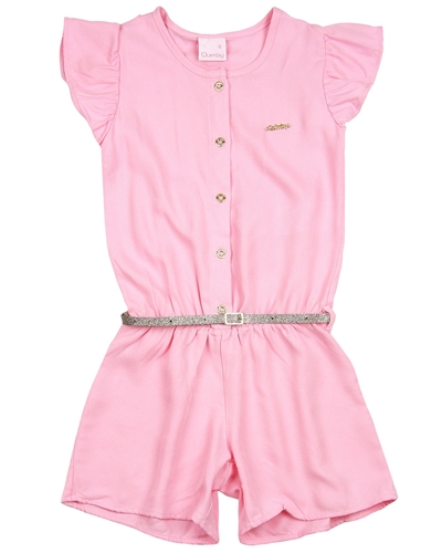 Quimby Girls Romper with Glittery Belt