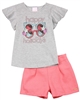 Quimby Girls T-shirt with Glasses Print and Shorts Set