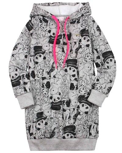 Quimby Girls Sweatshirt Dress in Panda Print