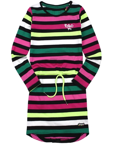 Quapi Girl's Striped Jersey Dress