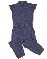 Quapi Girl's Jumpsuit in Diamond Pattern