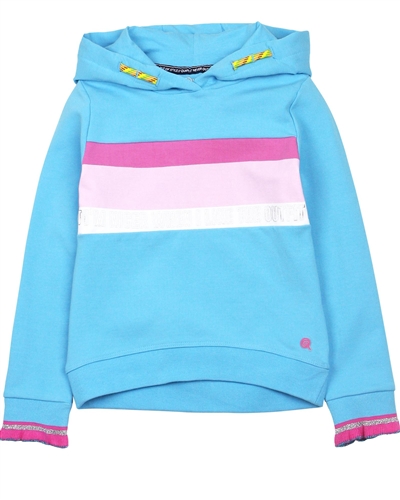 Quapi Girl's Hooded Sweatshirt with Stripes