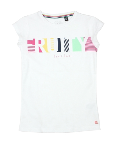 Quapi Girl's T-shirt with FRUITS Print