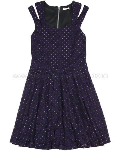 Sally Miller Split Shoulder Stud Lace Dress